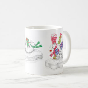 Mug Ours polaires de dessin animé mignons avec des cad