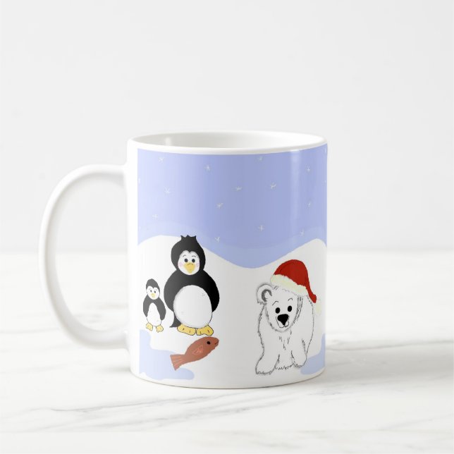 Mug Ours polaires et pingouins (Gauche)