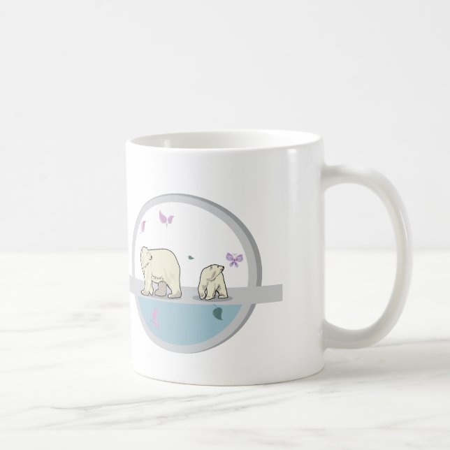 Mug Ours polaires - parents et enfant (Droite)