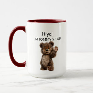 Mug Ours qui fait signe mignon