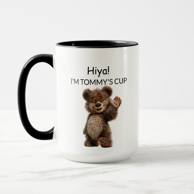 Mug Ours qui fait signe mignon (Gauche)