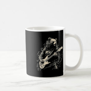 Mug Ours Rétro Jouer Basse Guitare Ours Guitariste Mus