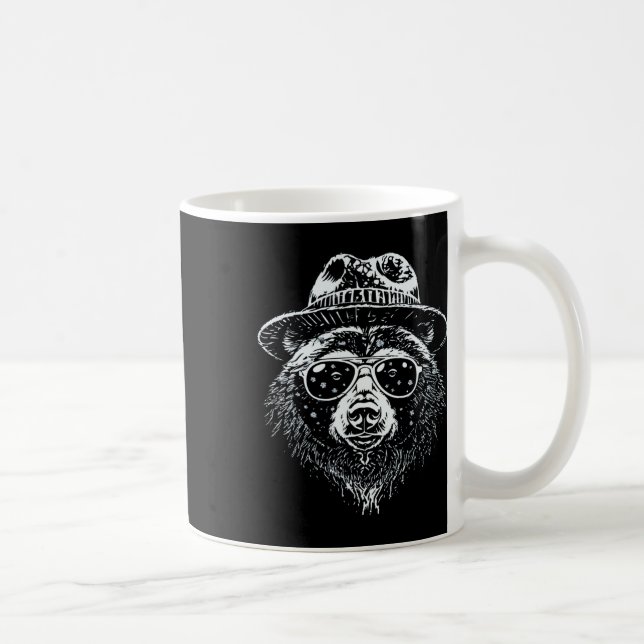 Mug Ours Rétro Skiant Avec Lunettes De Soleil Aventure (Droite)
