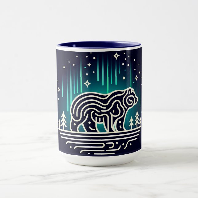 Mug Ours sous les lumières de l'aurore (Centre)