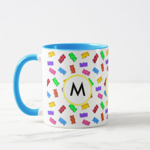 Mug Ours sucrés multicolores & calligraphie sur blanc
