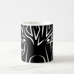Mug Ours tribal noir et blanc