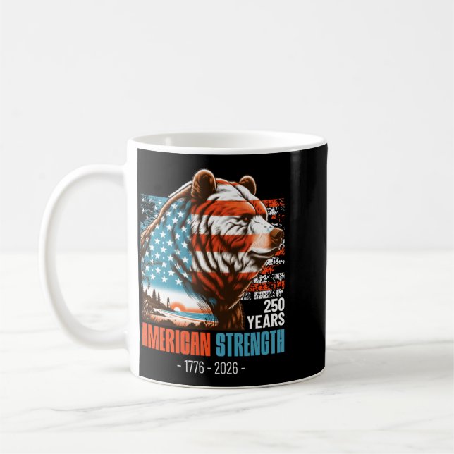 Mug Ours Usa 250 Ans De Force Américaine 4 Juillet (Gauche)