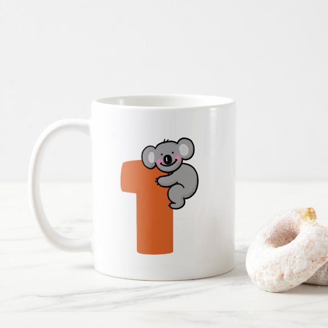 Mug Ourson Koala Mignon Un An Douce Première Année (Avec donut)