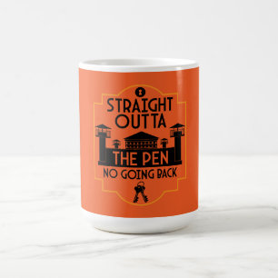 Mug Out Of Jail Prison Release Gift Two-Tone Coffee Mu