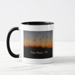 Mug Outer Banks NC Sea Oats and Dunes at Sunset