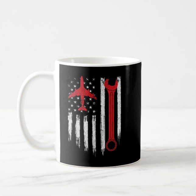 Mug Outils de mécanicien d'avion - Plan des technicien (Gauche)