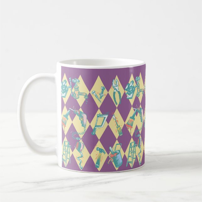 Mug Outils de remue-ménage de motif de harlequin de ~ (Gauche)