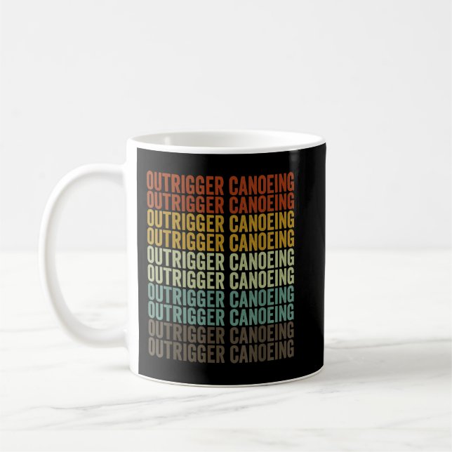 Mug Outrigger Canoeing Sports Retro (Gauche)