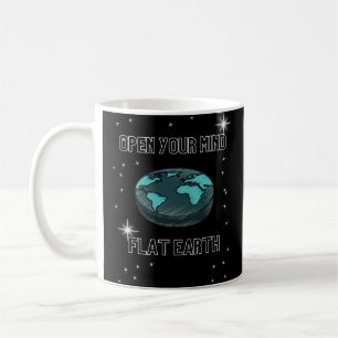 Mug Ouvrez votre esprit Unisex Black Men Femmes Flat E