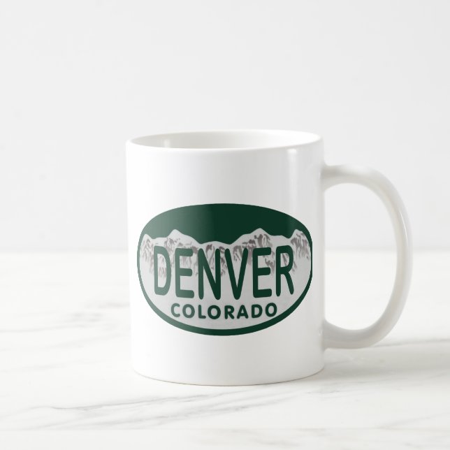 Mug Ovale de permis de Denver (Droite)