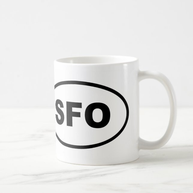 Mug Ovale SFO San Francisco (Droite)