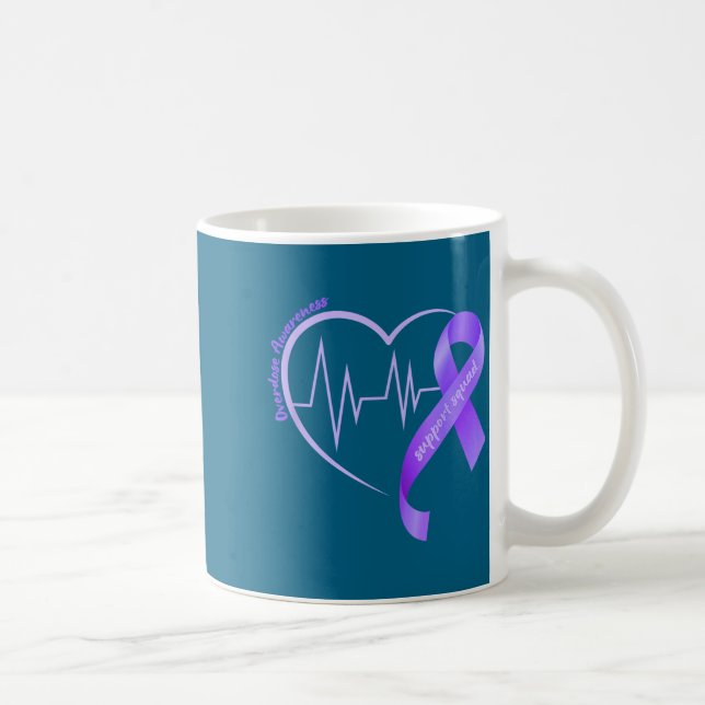 Mug Overdose Awareness Month Purple Ribbon Heart Suprt (Droite)