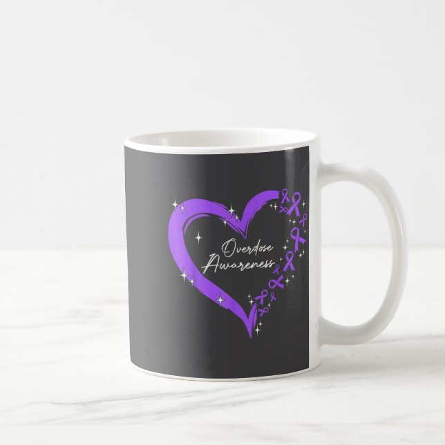 Mug Overdose Awareness Purple Ribbon Drug Addiction He (Droite)