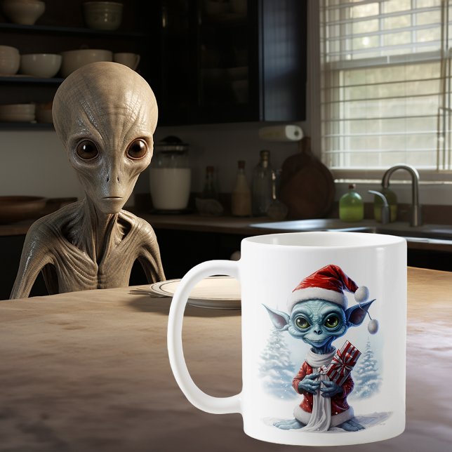 Mug OVNI Alien de Noël (Créateur téléchargé)