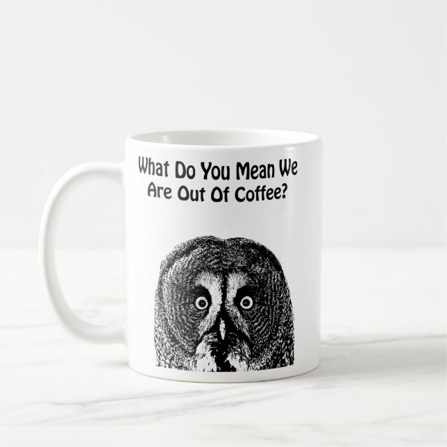Mug Owl Face Animals café humoristique (Gauche)