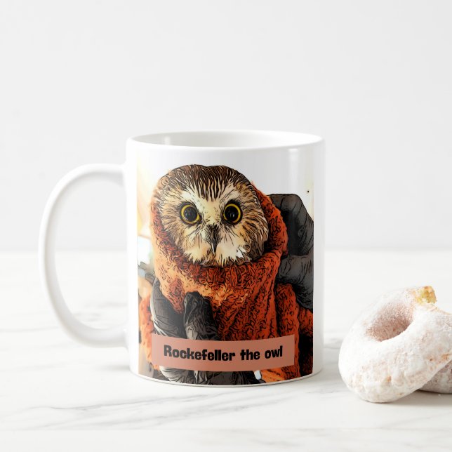 Mug Owl, Rockefeller, (Avec donut)