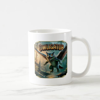 Mug Owligator Illustration – Owl Alligator Funny Scary