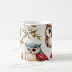 Mug Owls on a Branch IV