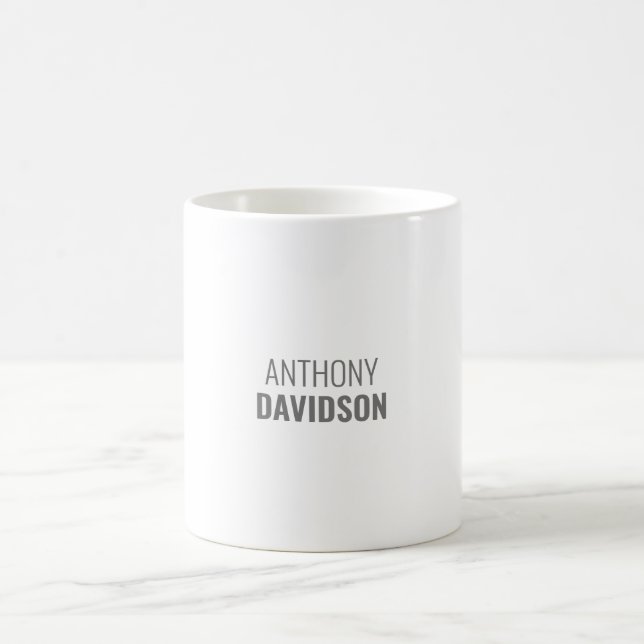 Mug Own Name Modern Minimalist Elegant Professional (Centre)