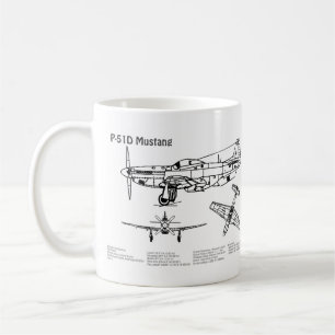Mug P-51D Mustang - Plan d'avion BD