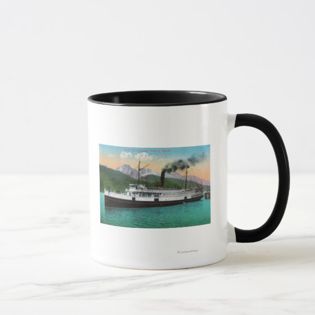 Mug P. C. Co's Steamer "Ville de Seattle" (Droite)
