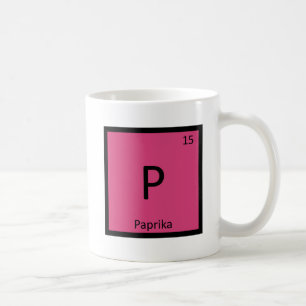 Mug P - Chimie de l'assaisonnement Paprika Symbole du