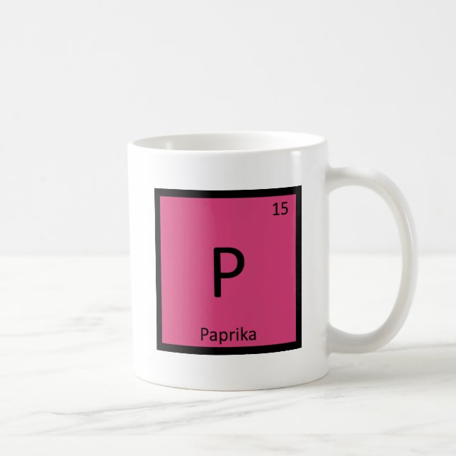 Mug P - Chimie de l'assaisonnement Paprika Symbole du  (Droite)