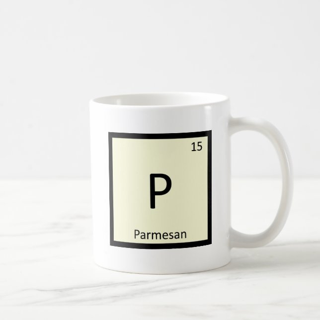 Mug P - Chimie du fromage Parmesan Tableau périodique (Droite)