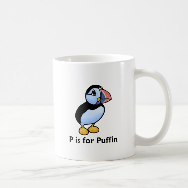 Mug P est pour le macareux (Droite)