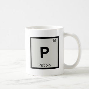Mug P - Musique Piccolo Chimie Symbole du tableau péri