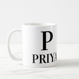 MUG P) NOM, LETTRE ET PERSONNALISER POSITIVE DE DESCRI