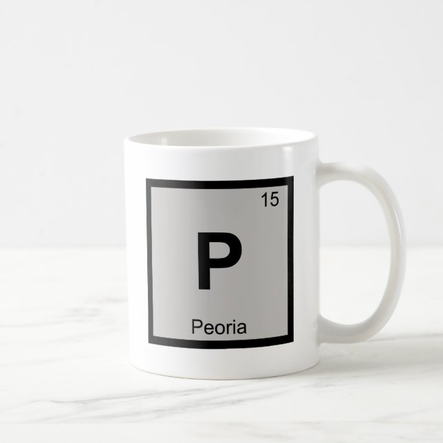 Mug P - Symbole de Tableau périodique de chimie de (Droite)