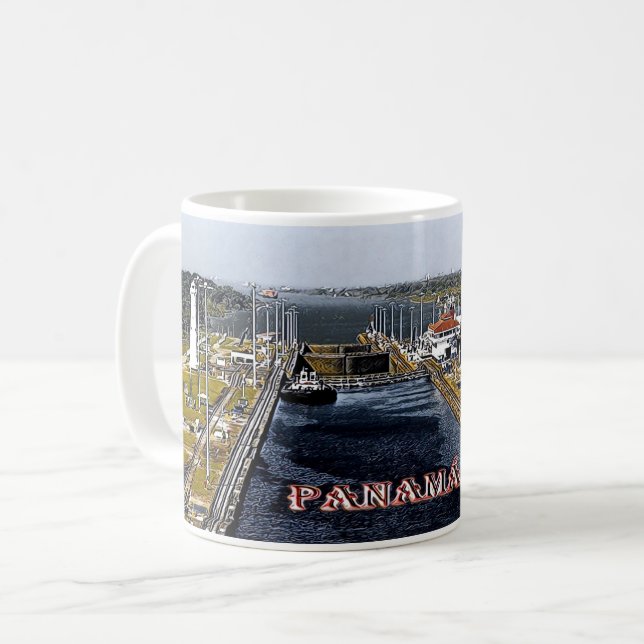 Mug PA0003 Amérique - Panama - Verrouillages des canau (Devant gauche)