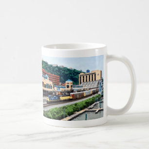Mug PA de Pittsburgh - Train allant par le carré de