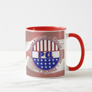 Mug PA Médecin Assistant PATRIOTIQUE BADGE
