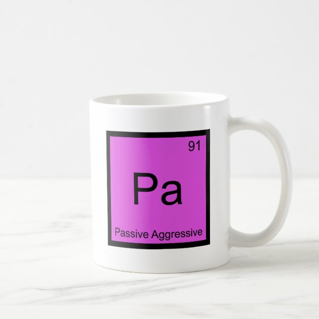 Mug PA - Symbole agressif passif T d'élément de chimie (Droite)