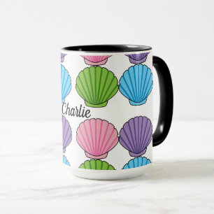 Mug Pack Coquillage Coloré Pastel Ajouter un nom pro