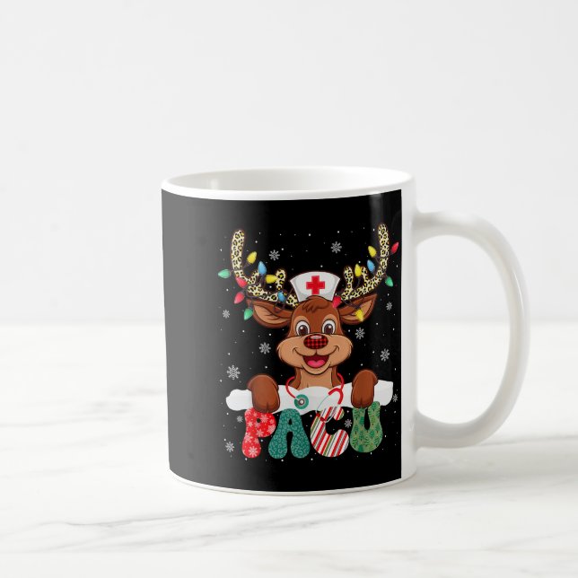 Mug Pacu Nurse Reindeer Nurse Hat Christmas Light Wome (Droite)