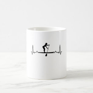 Mug Paddleboard Sup Girls Heartbeat Gift