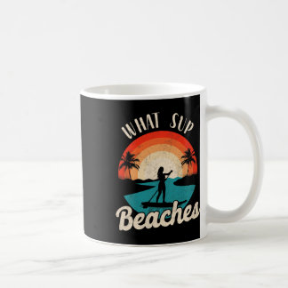 Mug Paddleboard What Sup Beaches Girl Vintage Retro Su