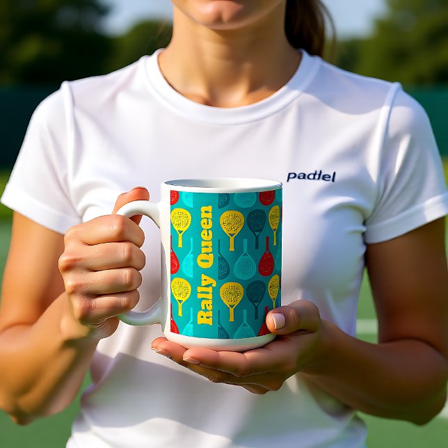 Mug Padel Racket Fuel, texte personnalisé (Padel Racket Fuel, custom text Coffee Mug)
