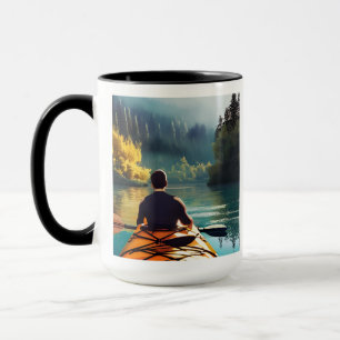 Mug Pagaie plus, Inquiète moins   Citation et Art de K