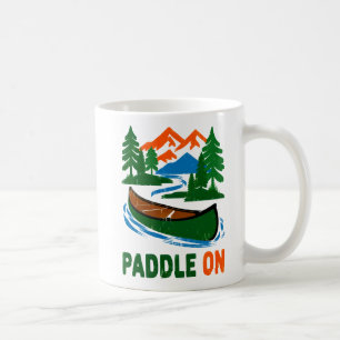 Mug Pagaie Sur Canoë Vintage Mountain Adventure Design