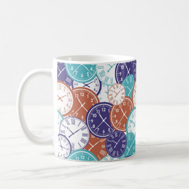 Mug Page Amusant Plein de Cadran de Montres (Gauche)
