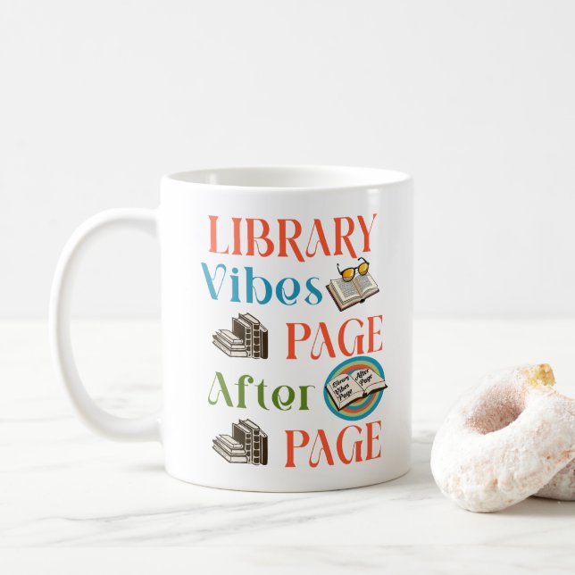 Mug Page après page Accéder aux fenêtres de bibliothèq (Avec donut)